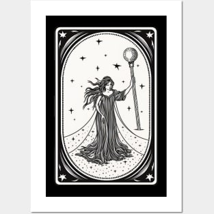 Hermit Tarot Card Astrology Occult Mystical Posters and Art